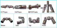 Slivery Steel Pipe Jointing Chrome Pipe Connectors Polishing Chrome Plated Surface Treatment