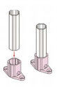 Phụ kiện giá đỡ ống chân cốc bằng nhôm ISO9001 cho ống 28mm