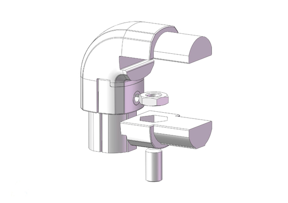 RoHS Round 90 Degree Elbow Aluminum Pipe Connection Aluminum Tubing Joints AL-12