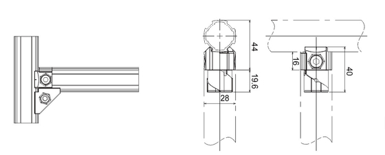 ADC-12 Aluminum Tube Fitting Upgrade Multifunctional Internal Fitting AL-1-S-T