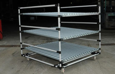 Heavy Duty steel Pipe Rack with Caster Wheels , Lean Pipe and Black Pipe Joint Assemble