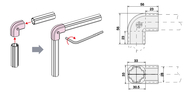 Kết nối hàn khuỷu tay tròn 90 độ RoHS Lắp ống nhôm AL-2