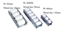 Khung nhôm Bánh xe nhựa có thể tái chế Chiều rộng 60mm với con lăn PE 60-A