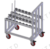 Transport Trolley- Edge grinding machine retractable cart, customizable available