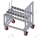 Giao thông Trolley- Máy nghiền cạnh xe kéo, tùy chỉnh có sẵn