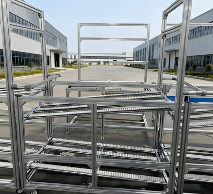 Top Frame Multifunctional Aluminium Profile Smooth Flexible Turnover Rack Universal And Expandable Tooling Rack cho toàn bộ dây chuyền sản xuất
