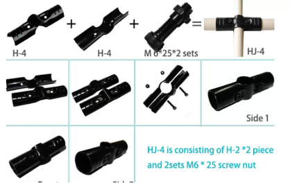 Metal Pipe Connectors heavy duty vertical cross fittings made from SPCC steel with multiple surface treatment options for industrial
